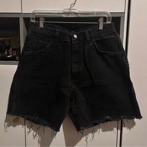 Vintage Wrangler Women's Black Jean Shorts